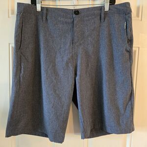 Palmwave Mens size 36 Hybrid Board Shorts Blue 10" Inseam Quick Dry Chino Shorts